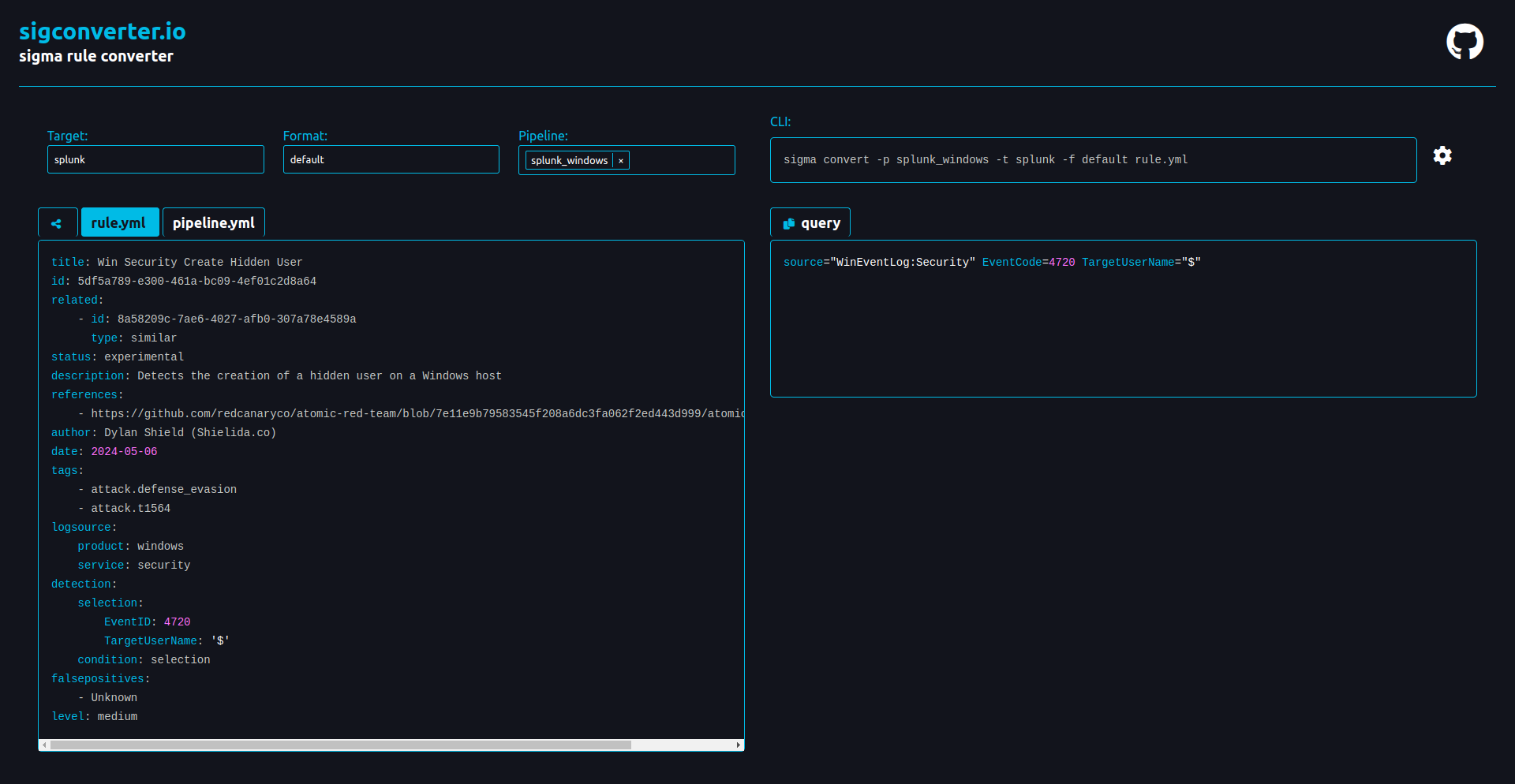 dvwaelasticsigmasplunk
