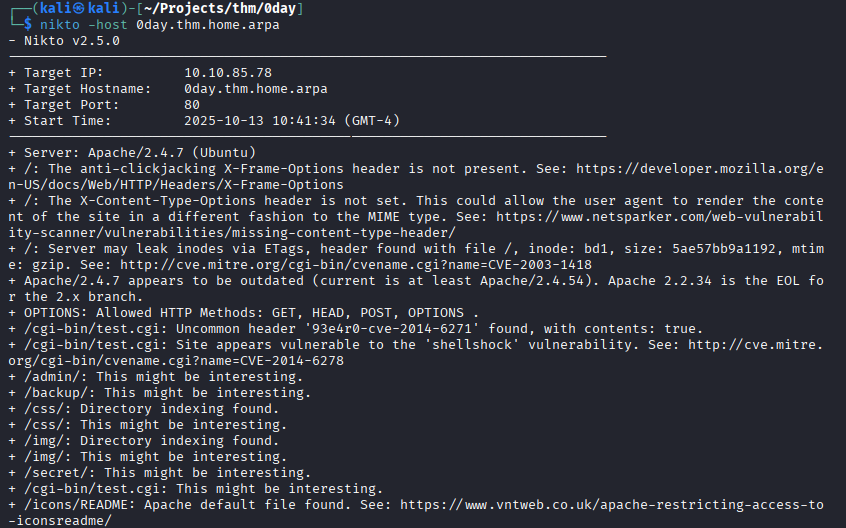 0dayredteamreconnikto